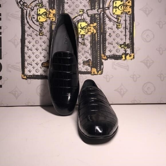 100% Authentic Versace Leather Smoking Loafers – Refined Luxury - Picture 8 of 11
